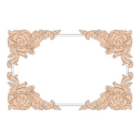 Premium Vector Baroque Floral Ornamental Border Corner Frame