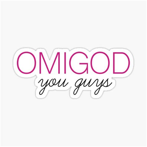 Legally Blonde Omigod You Guys Sticker For Sale By Broadway Island Redbubble