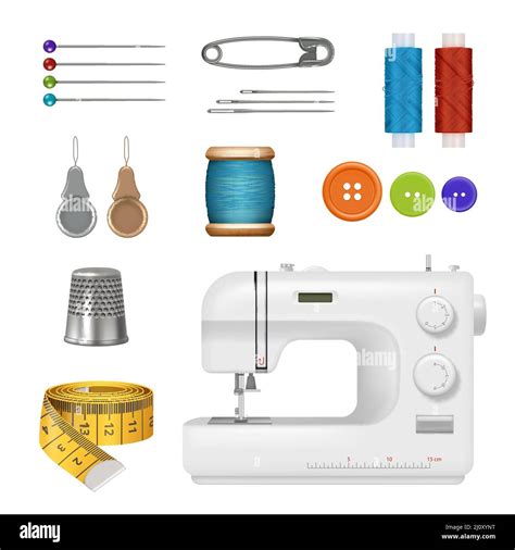 Sewing Machine Realistic Tailor Kit Sewing Professional Production