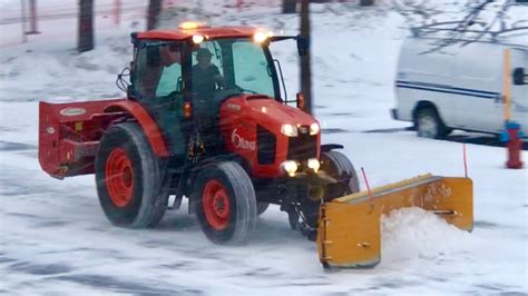 Snow Removal Plowing Snow Kubota Youtube