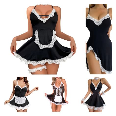 Mitankcoo Lingerie Outfits Frisky French Maid Sexy Costume For Women Valentine S Day Lace