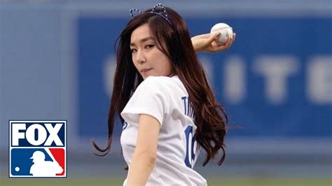 Tiffany Hwang Throws Worst First Pitch Ever Youtube