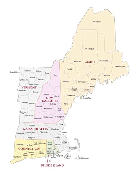 The Ultimate Guide To The Map Of New England In 2023 Map Of Counties