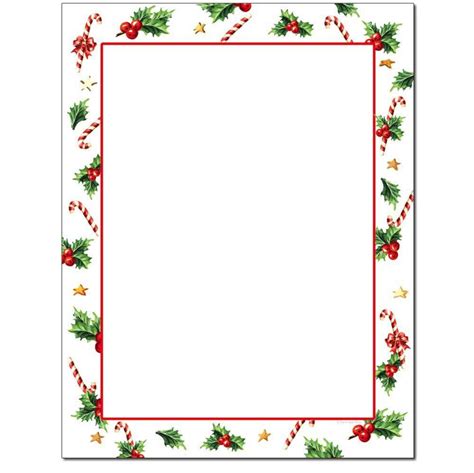 Holly And Candy Canes Christmas Holiday Paper Your Paper Stop