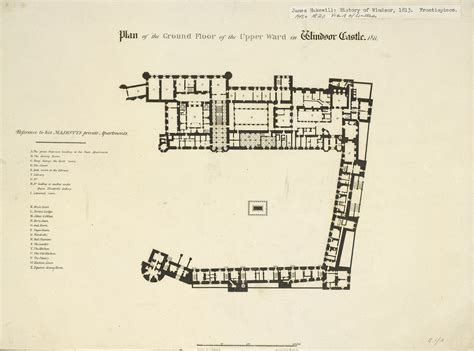 James Hakewill 1778 1843 Plan Of The Ground Floor Of The Upper Ward