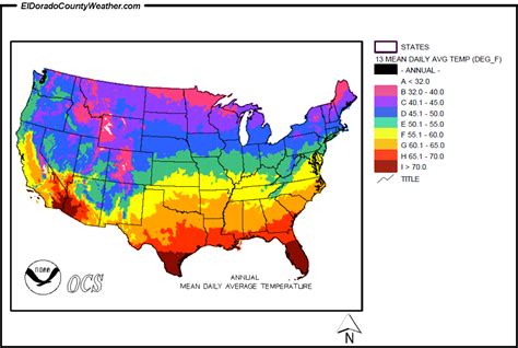 Usa Average Temperature Usa Map