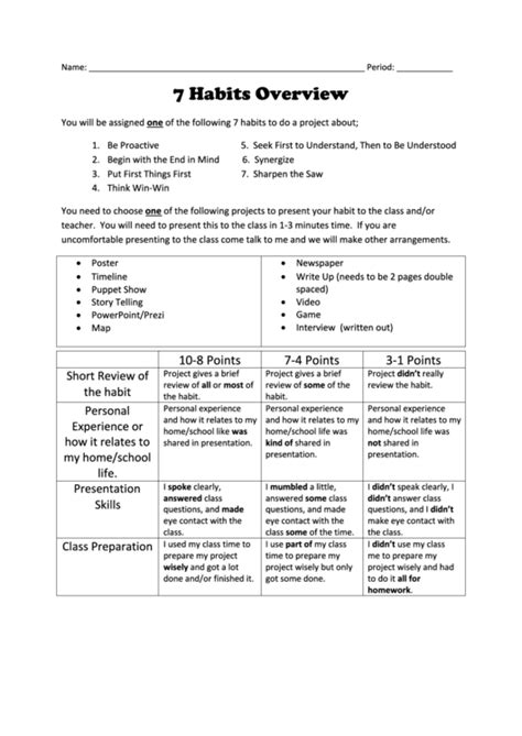 30 7 Habits For Kids Worksheets Pdf