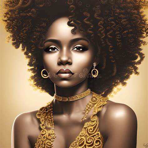 melanin light skinned woman with big curls queen · creative fabrica