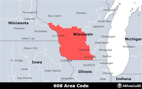 608 Area Code Location Map Time Zone And Phone Lookup