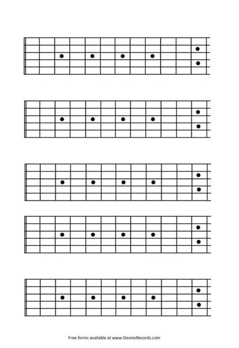 Free Blank Guitar Chord Charts Printable Sheet And Chords Collection