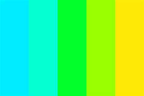 Blue Mint Green Lime Yellow Color Palette