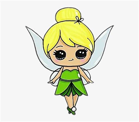 Tinkerbell Campanita Disney Princes Cute Drawing Easy Fairy