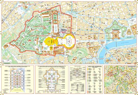 Vatican City Map Plan Składany Gizi Map