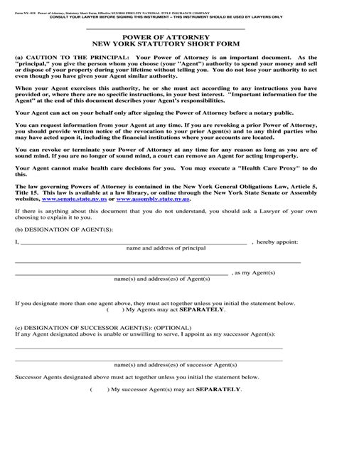 New York State Power Of Attorney Form 2023 Pdf Fill Out And Sign Online