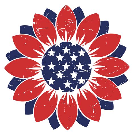 Sunflower Usa Flag America Design 8879629 Png