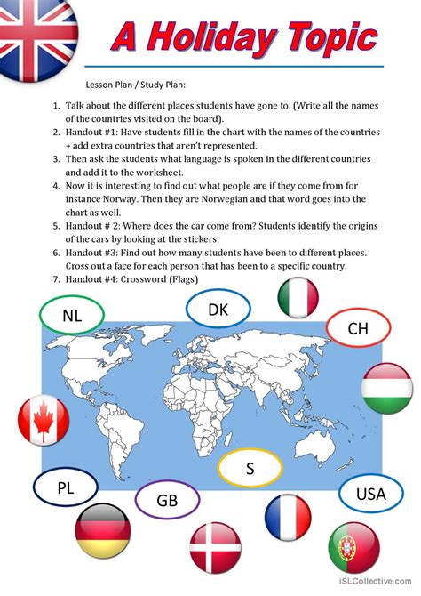 Nationality Lesson Plan 5 Pages Ge English Esl Worksheets Pdf And Doc