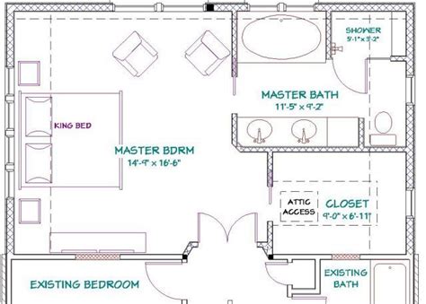 What features must a room have to be called a bedroom? master bedroom addition floor plans with fireplace | Free ...