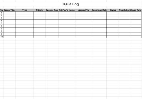 We hope that you find this template useful and welcome your comments. Issue Log | Issue Log Template | Issues Log