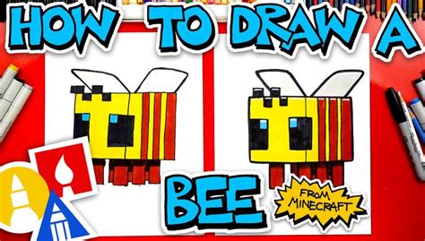 How To Draw A Minecraft Bee Art For Kids Hub