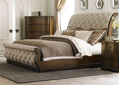 cotswold queen upholstered sleigh bed from liberty 545 br qsl coleman furniture