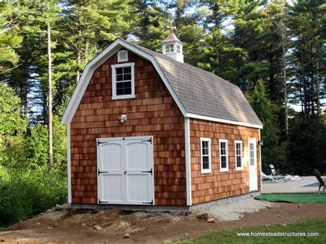 14 X 24 Liberty Dutch Barn With Cedar Shake Siding In 2019 Garage