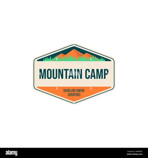 Vintage Outdoors Logos Set Hand Drawn Mountain Travel Badges Wildlife