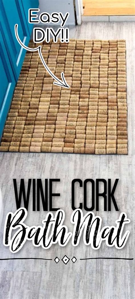 What A Fun Way To Use Up Wine Corks Make An Upcycled Floor Mat