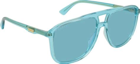 kính gucci navigator sunglasses light blue gg0262s 003 58