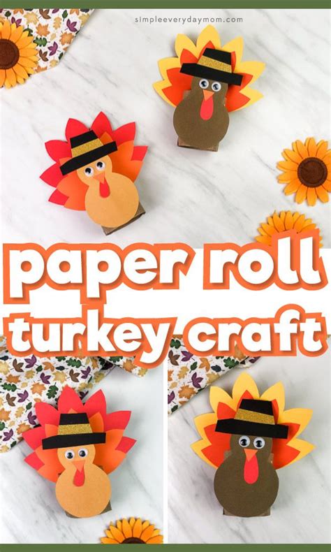 Toilet Paper Roll Turkey Craft For Kids Free Template Thanksgiving