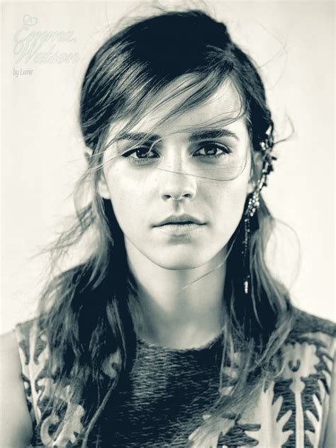 Wallpaper Emma Watson Face Portrait Actress