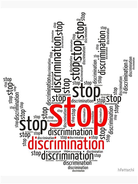 Stop Discrimination Stop Racism T Shirt Poster For Sale By Hfettachi Redbubble
