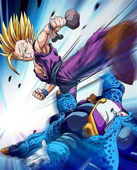 Today in dragon ball z: Gohan Vs Cell Jr. (With images) | Anime dragon ball ...