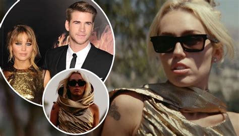 miley cyrus fans speculate clues of liam hemsworth jennifer lawrence fling in ‘flowers