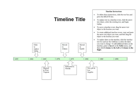 Stunning Microsoft Word History Timeline Format Excel