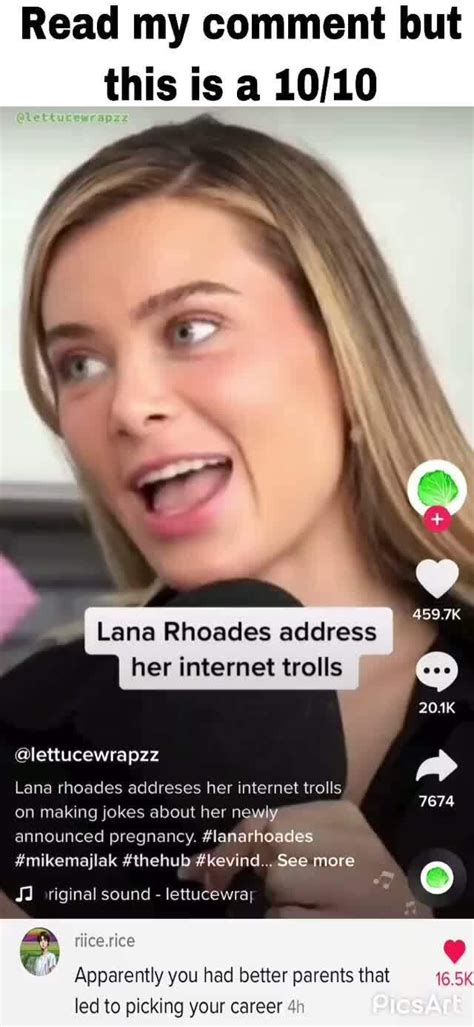Read My Comment But This Is A Lana Rhoades Address Her Internet Trolls