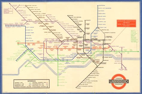 London Underground Transport Railway Map No 2 1934 No Print Code