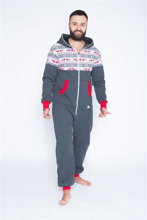 Adult Onesie Mens Onesie Dark Grey Unisex Onesie Christmas Etsy Australia