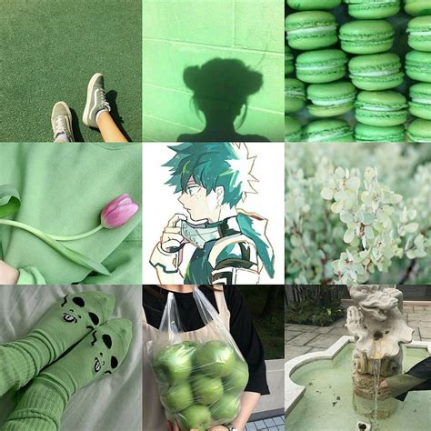 Deku Aesthetic Aesthetic Anime Green Collage Hd Phone Wallpaper Pxfuel