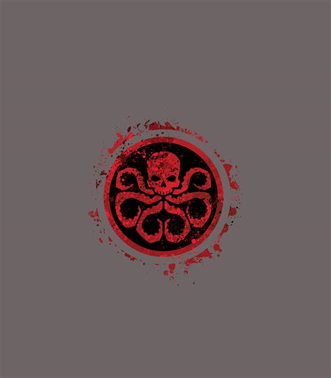 Marvel Hail Hydra Red Camo Ink Splat Logo Graphic Digital Art By Roghan Emi