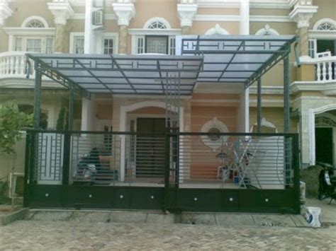 10 inspirasi kanopi minimalis keren 2020. 15 Gambar Desain Model Kanopi Besi, Kayu, Kaca Minimalis ...