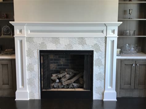 Glass Tile Fireplace Tile By Design Inc