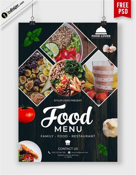 Free Restaurant Food Menu Template Free Psd Template Indiater