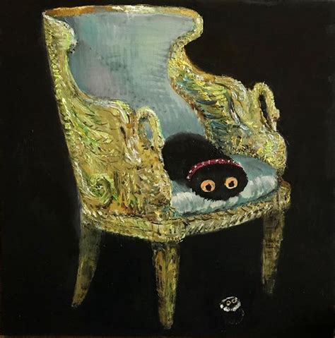 Vanessa Stockard Kevin The Kitten Art Cute Art Black Cat Painting