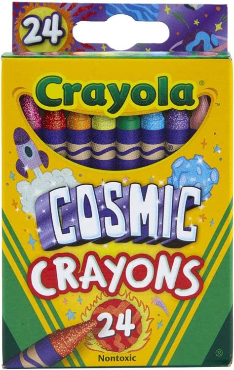Crayola Cosmic Crayons Pearl And Glitter Colors 24ct Crayons Br Brinquedos E Jogos