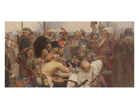 Reply Of The Zaporozhian Cossacks To Sultan Mehmed Iv Painting After