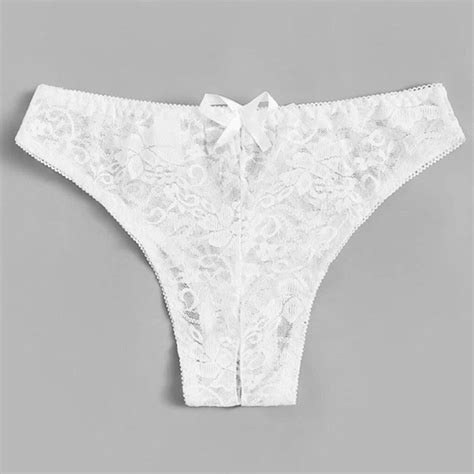Women Sexy Crotchless Panties Lingerie Floral Lace Panty Etsy