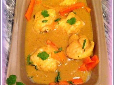 Recettes de Lotte au Curry de La cuisine de mamie caillou