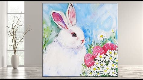 How To Paint A Step By Step Easter Bunny Acrylic Painting Mariarthome