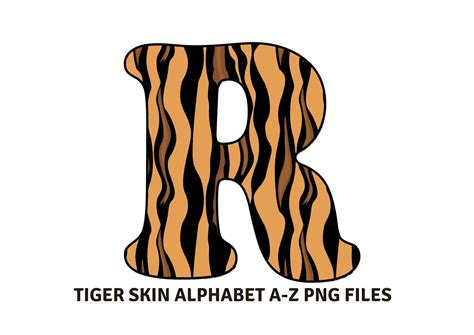 Tiger Print Letter Png Monogram Png Tiger Skin Png Tiger Etsy Cat