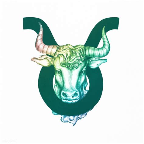 Hand Drawn Horoscope Symbol Of Taurus Illustration Premium Image By